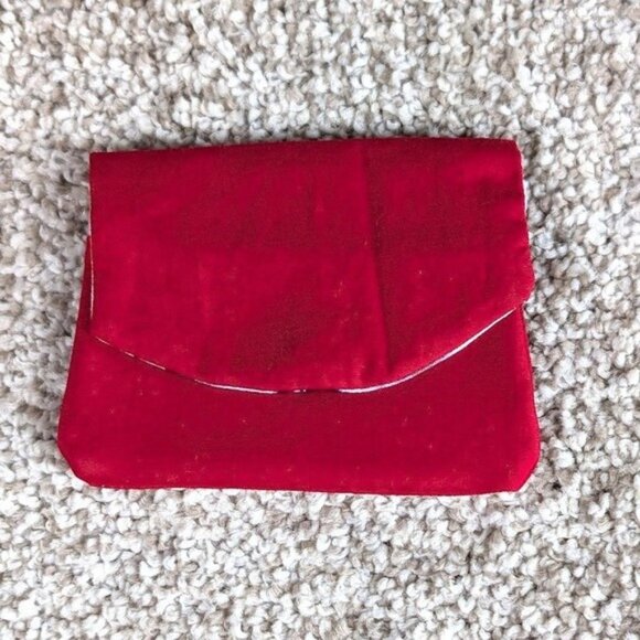 Handmade Pocket Wallet Credit Card Holder Small Cash Wallet Red Kitten - Picture 1 of 6